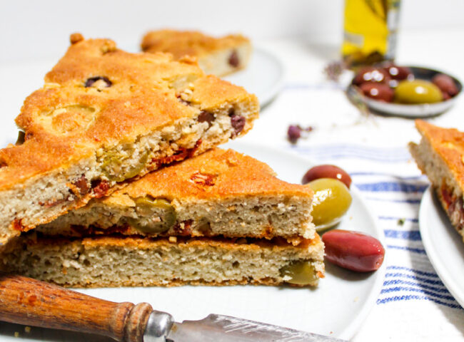 Gluten-Free Bread with Olives and Dried Tomatoes